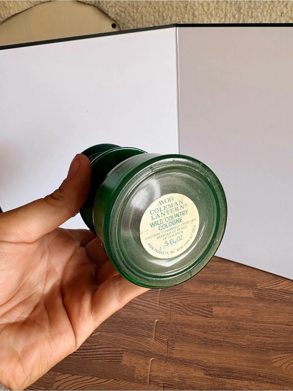 Avon Green 1970’s Mini Coleman Lantern Bottle